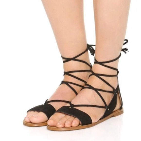 Madewell Black Bridget Lace Up Gladiator Sandal - Picture 1 of 8